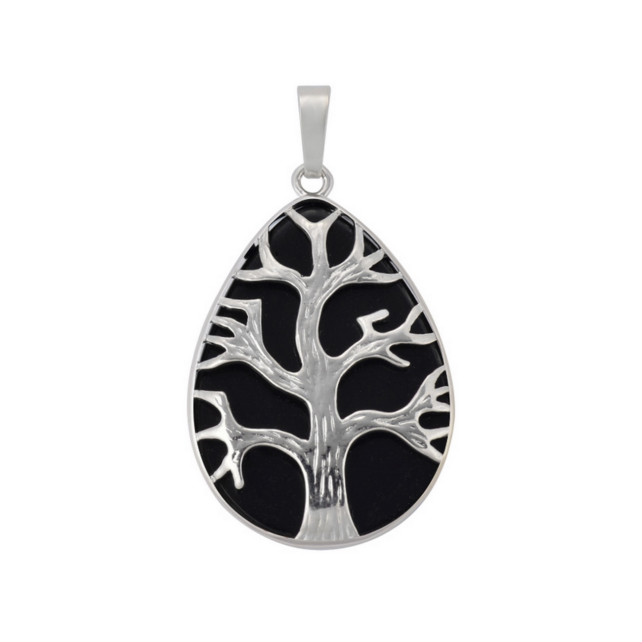 Collar Cuarzo Turquesa Arbol Ovala Energet + Estuche 